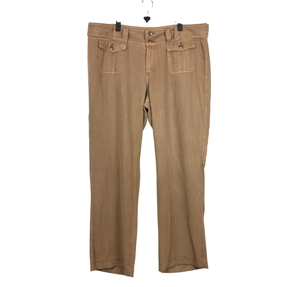 Sundance Sz 16 Alberta Slouchy Straight Leg Tencel Pants Women Casual Beach Boho - Picture 2 of 9